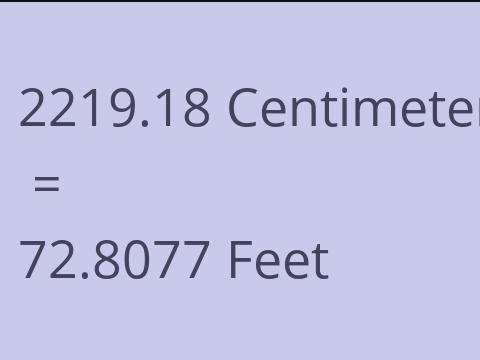 2219.18 CM TO FEET