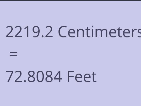 2219.2 CM TO FEET