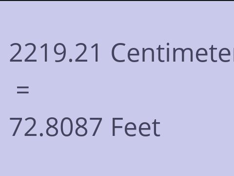 2219.21 CM TO FEET