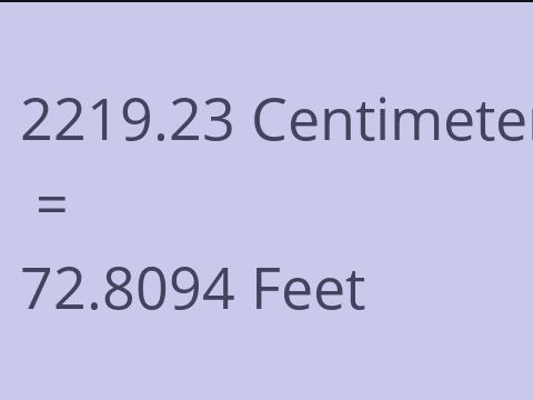 2219.23 CM TO FEET