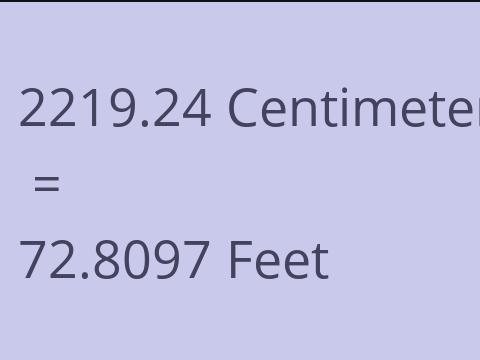 2219.24 CM TO FEET