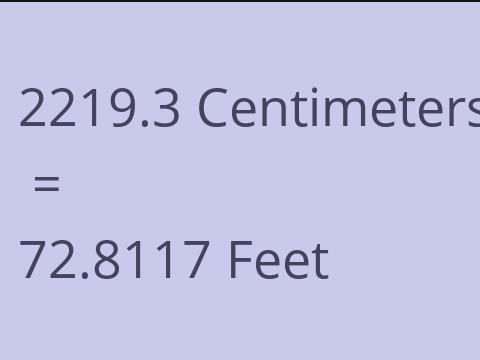 2219.3 CM TO FEET