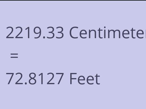 2219.33 CM TO FEET