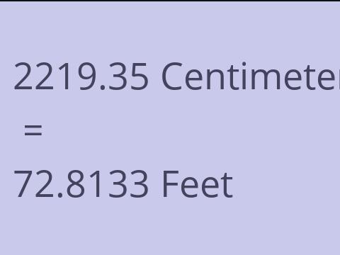 2219.35 CM TO FEET