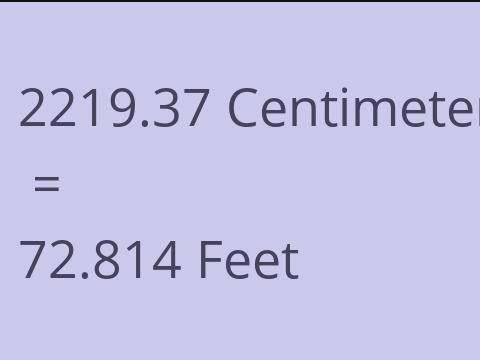 2219.37 CM TO FEET