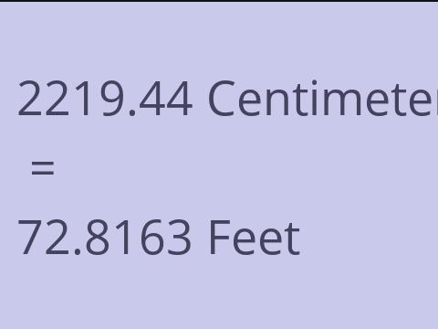 2219.44 CM TO FEET