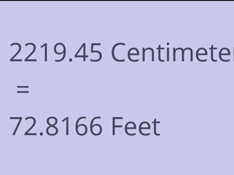 2219.45 CM TO FEET