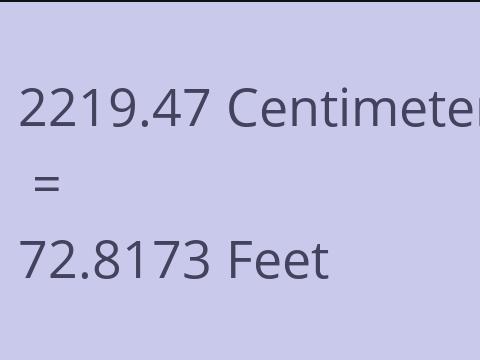 2219.47 CM TO FEET