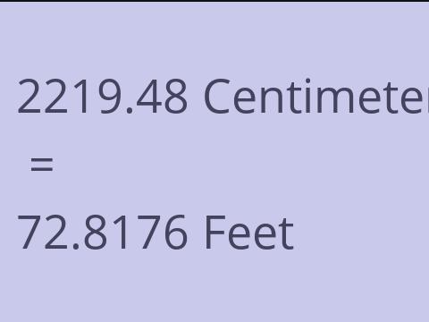 2219.48 CM TO FEET