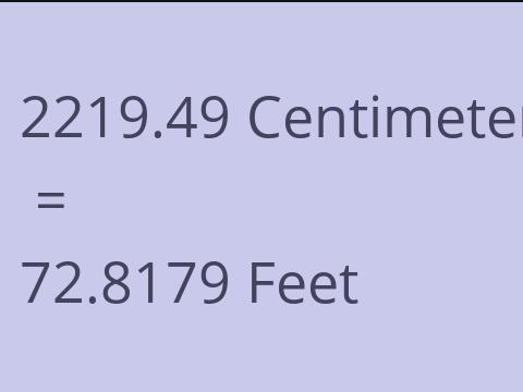 2219.49 CM TO FEET