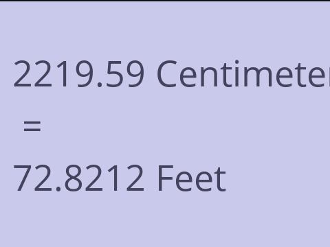 2219.59 CM TO FEET