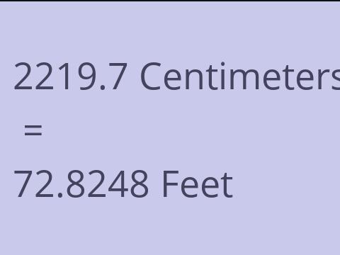 2219.7 CM TO FEET