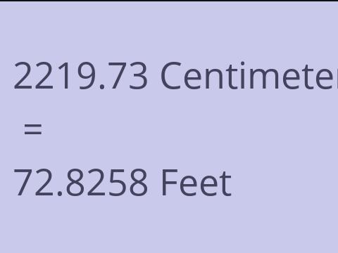 2219.73 CM TO FEET