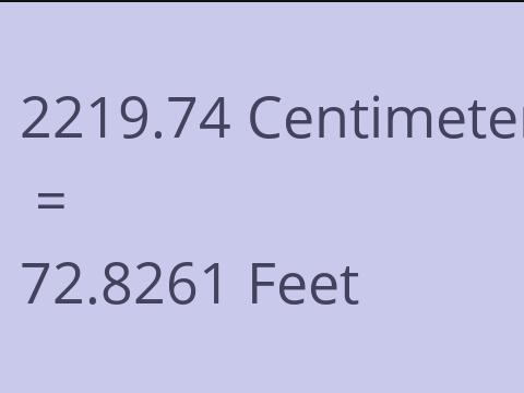 2219.74 CM TO FEET