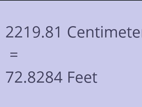 2219.81 CM TO FEET