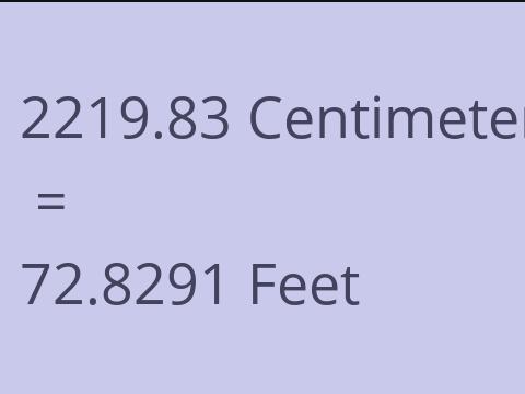 2219.83 CM TO FEET