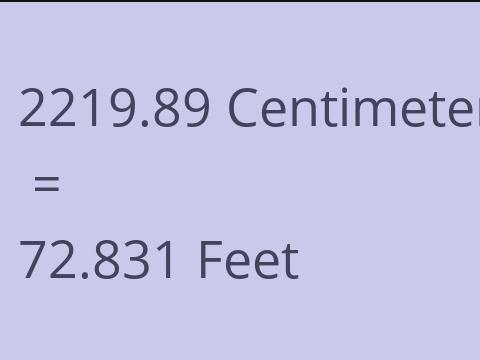 2219.89 CM TO FEET