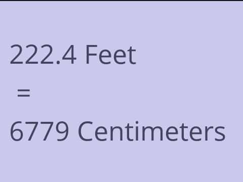 222.4 FEET TO CM