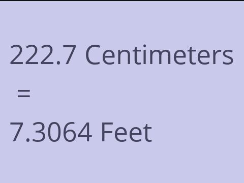 222.7 CM TO FEET