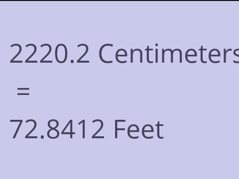 2220.2 CM TO FEET