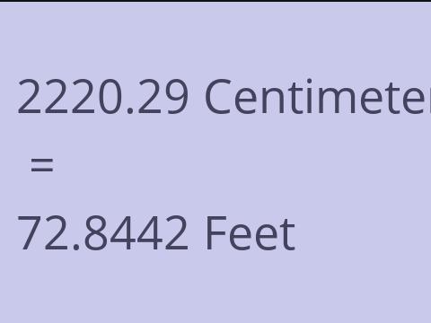 2220.29 CM TO FEET