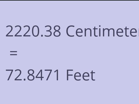 2220.38 CM TO FEET