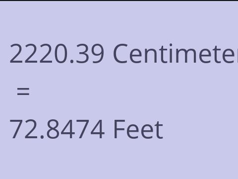 2220.39 CM TO FEET