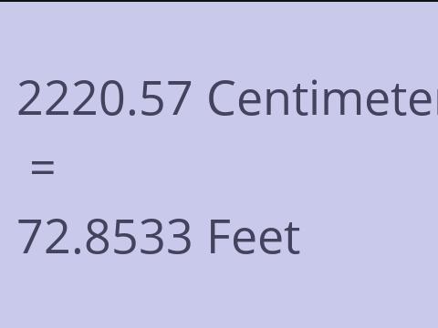 2220.57 CM TO FEET