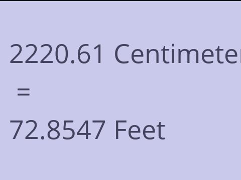 2220.61 CM TO FEET