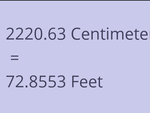 2220.63 CM TO FEET