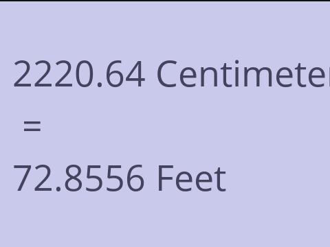 2220.64 CM TO FEET