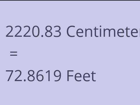 2220.83 CM TO FEET