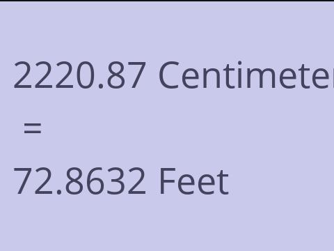 2220.87 CM TO FEET