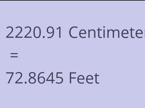 2220.91 CM TO FEET