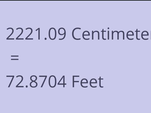2221.09 CM TO FEET