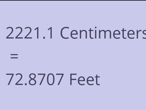 2221.1 CM TO FEET