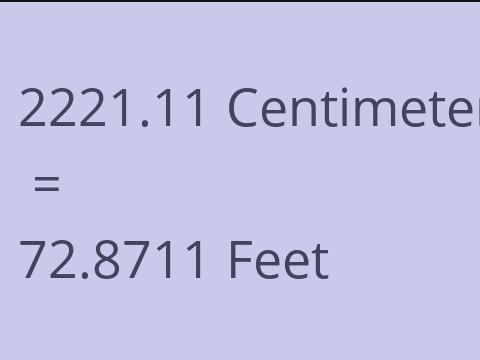 2221.11 CM TO FEET