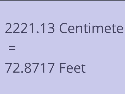 2221.13 CM TO FEET