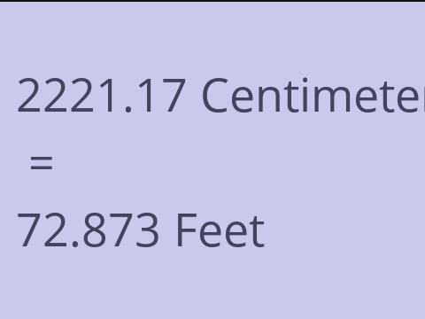 2221.17 CM TO FEET