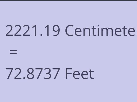 2221.19 CM TO FEET