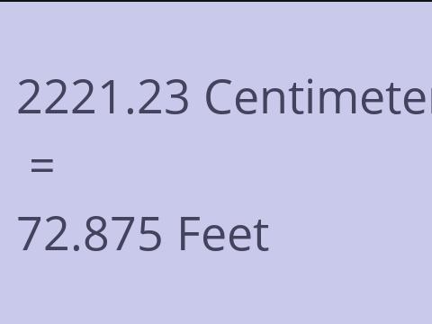 2221.23 CM TO FEET