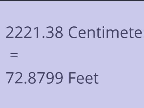 2221.38 CM TO FEET