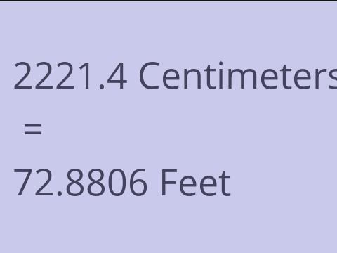 2221.4 CM TO FEET