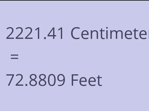 2221.41 CM TO FEET