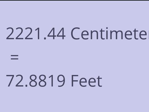 2221.44 CM TO FEET