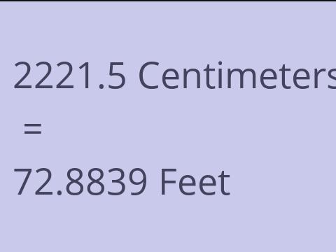 2221.5 CM TO FEET