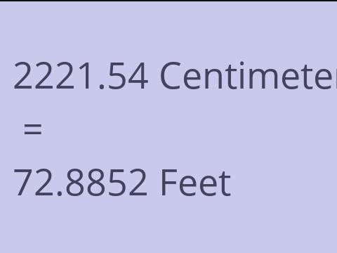 2221.54 CM TO FEET