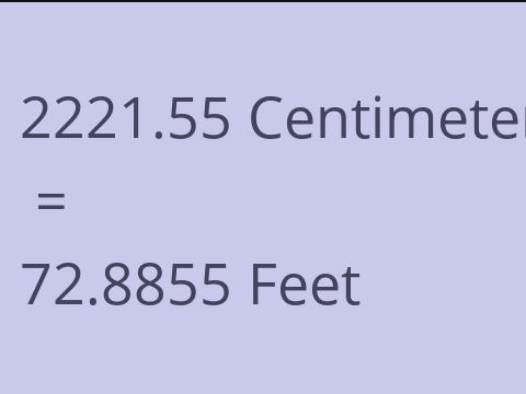 2221.55 CM TO FEET