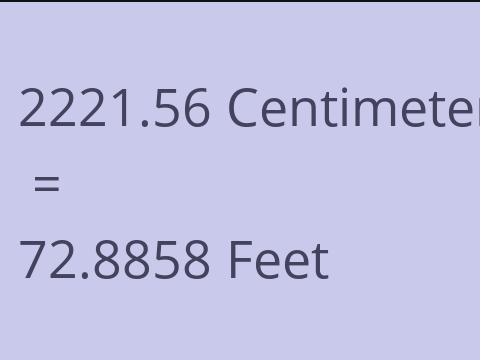 2221.56 CM TO FEET