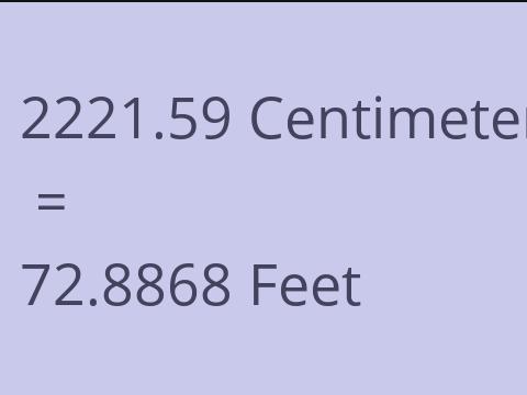 2221.59 CM TO FEET